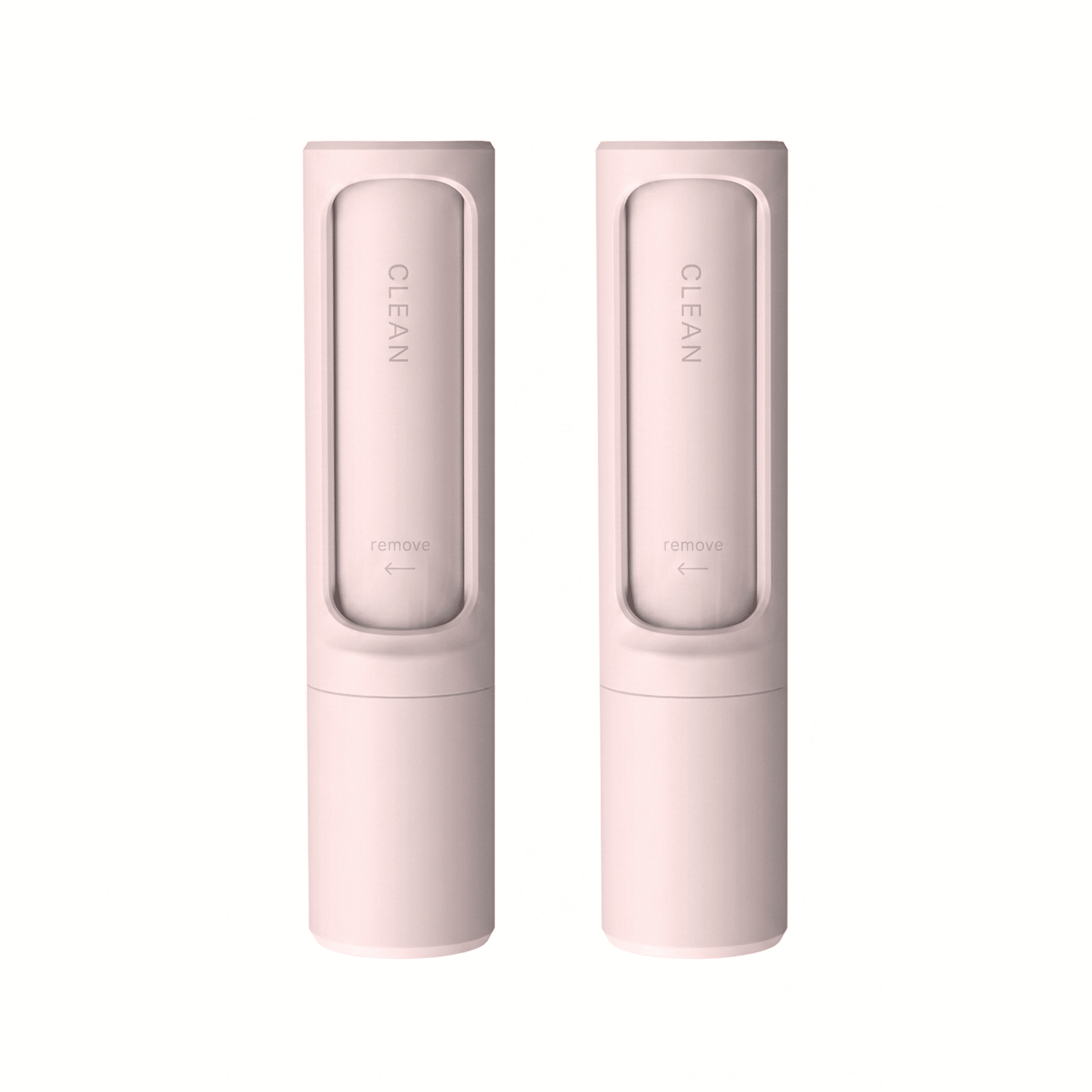 Two pink Clean lip products on a white background